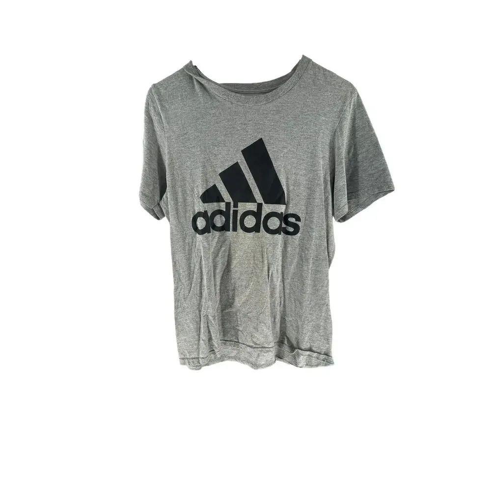 Adidas Gray Graphic Short Sleeve Crew Neck Amplifier Tee Men's Size Small